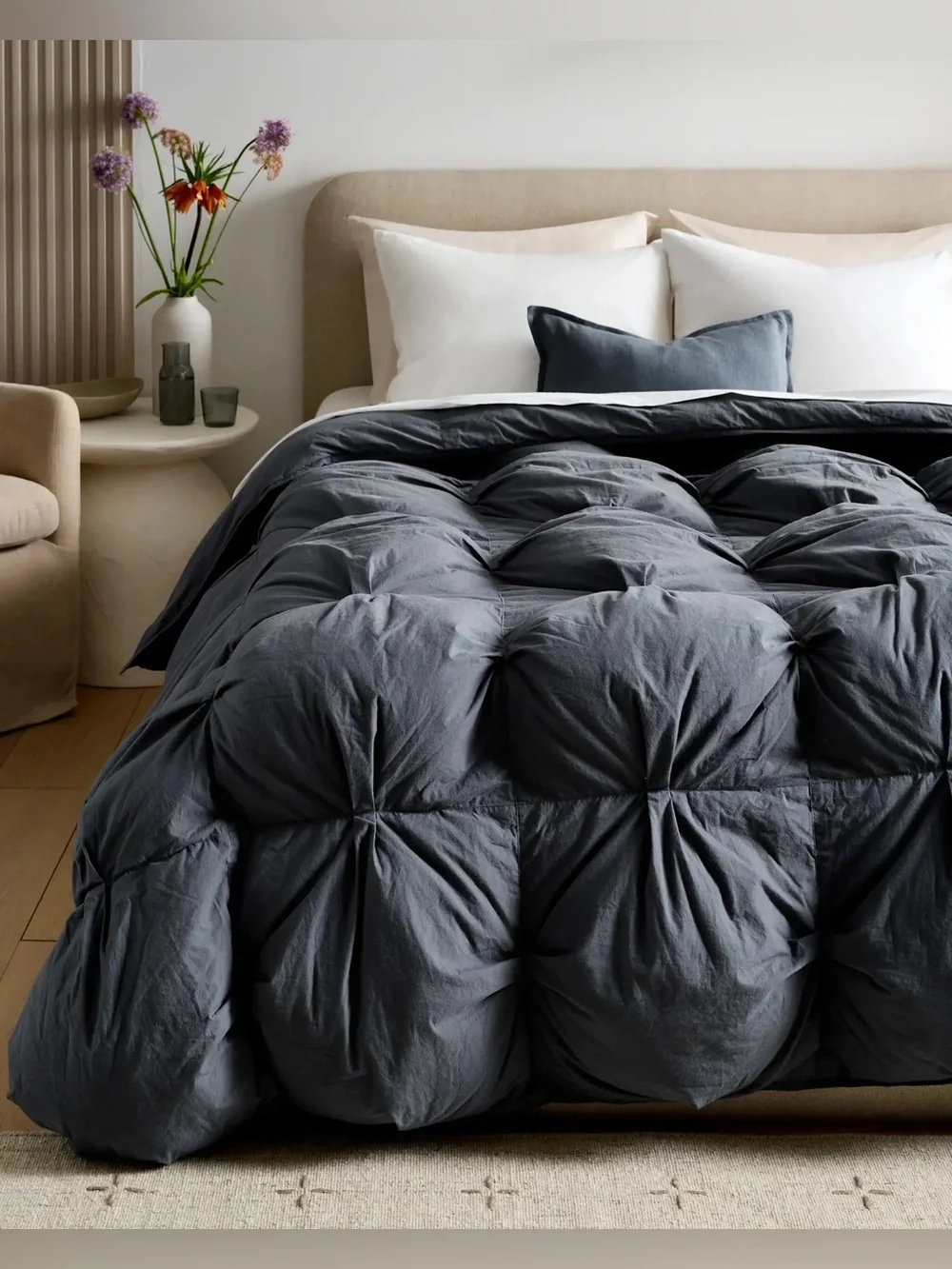 King/Cal King Cotton Pintuck Comforter
